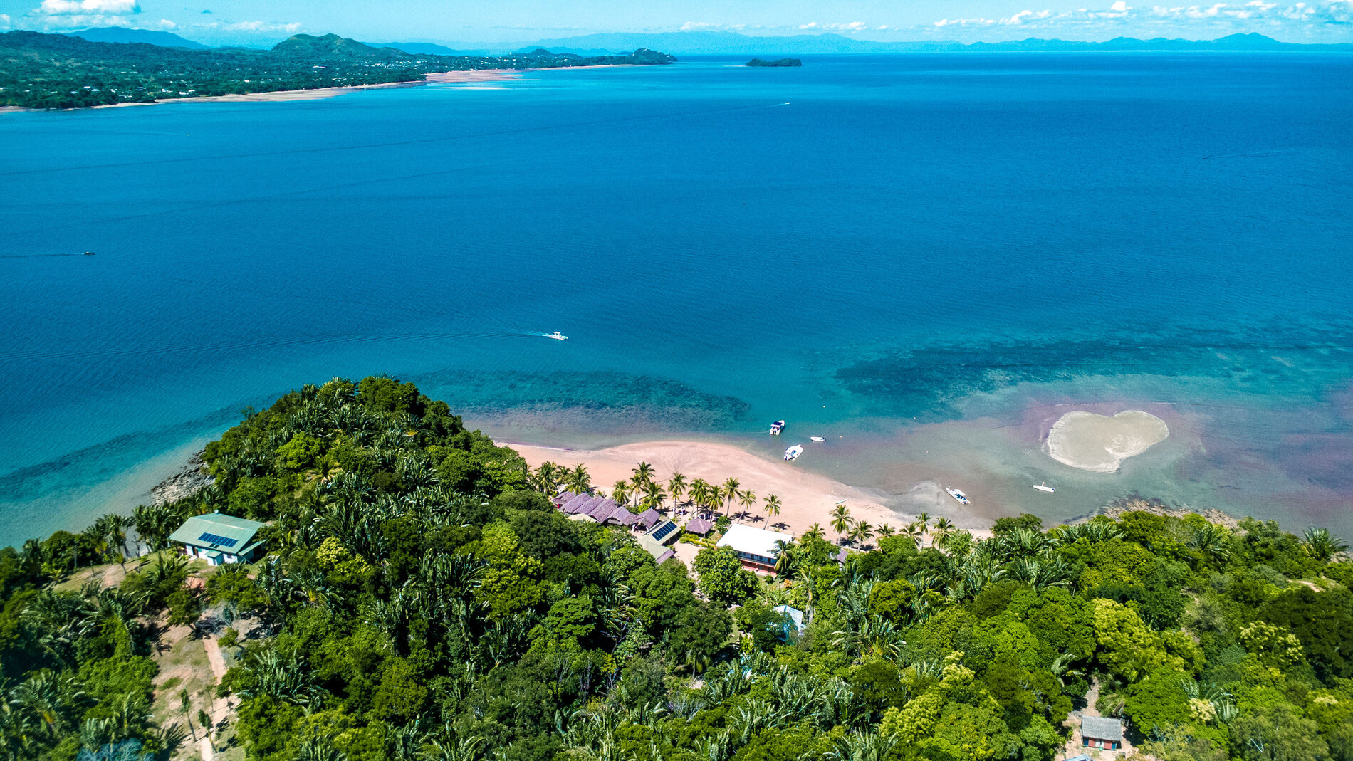 L'île de Sakatia vue du ciel
